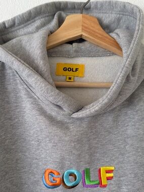 Golf Wang Light Gray Crewneck with Multicolor Embroidered GOLF